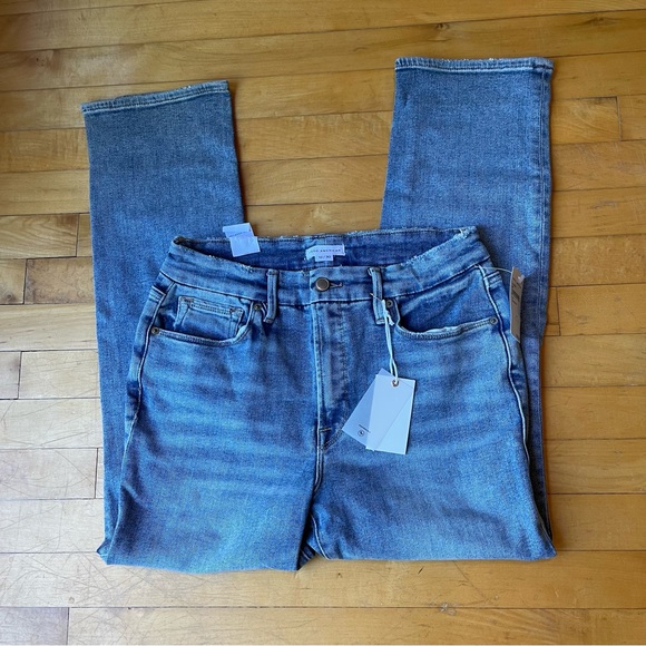 Good American Women’s Good Legs Straight Leg Distressed Jeans - Size 10 / 30 - Picture 4 of 10